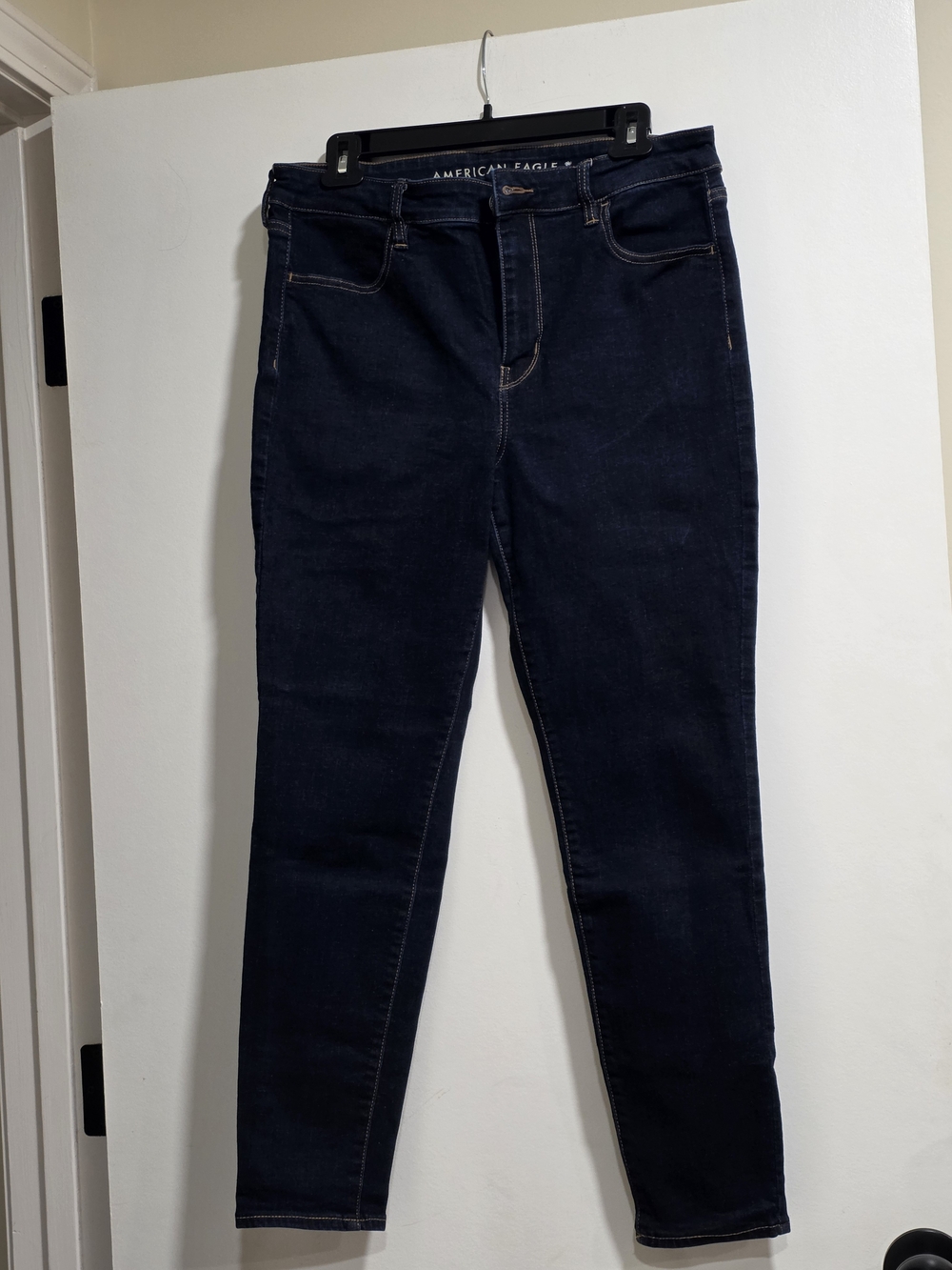 American Eagle Hi-Rise Jegging Jeans Size 14 Regular Dark Wash Super Stretch